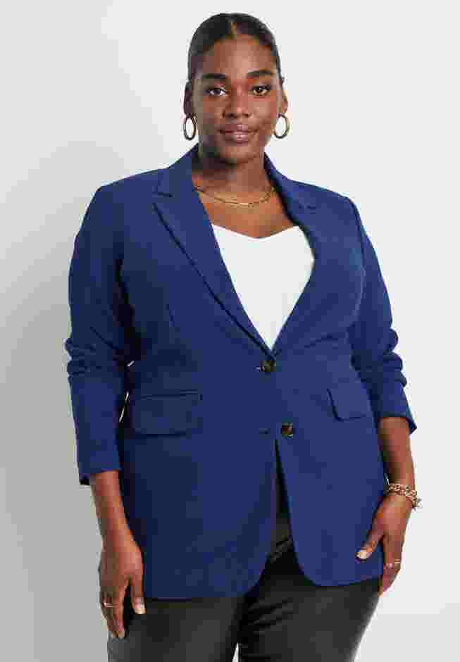The 365 Semi Stretch Two Button Blazer image number 0