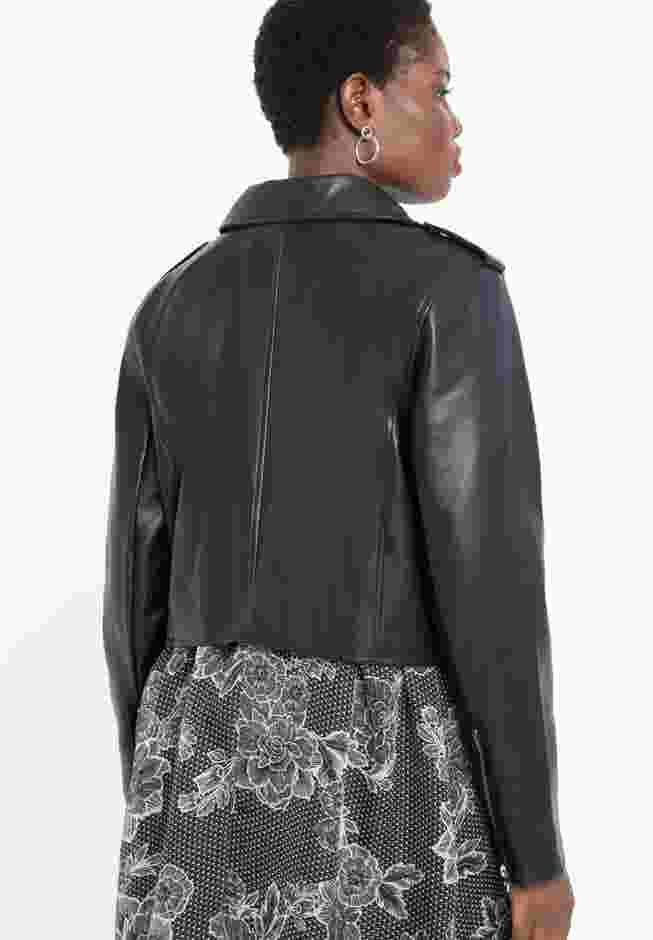 Faux Leather Moto Jacket image number 1