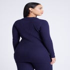  Button Front Long Ribbed Cardigan image number null