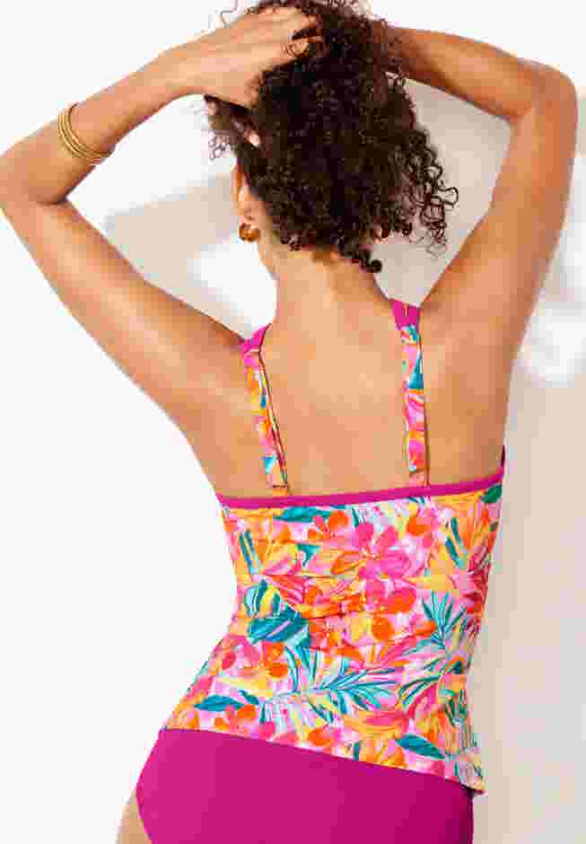 Crisscross High Neck Tankini Top image number 1