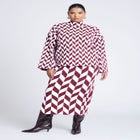 Mock Neck Intarsia Sweater image number null