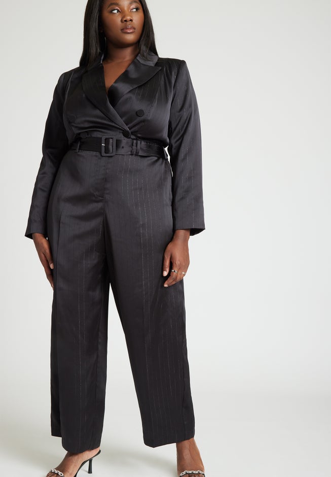 Pinstripe Blazer Jumpsuit image number 2
