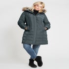 Faux Fur Trim Puffer image number null