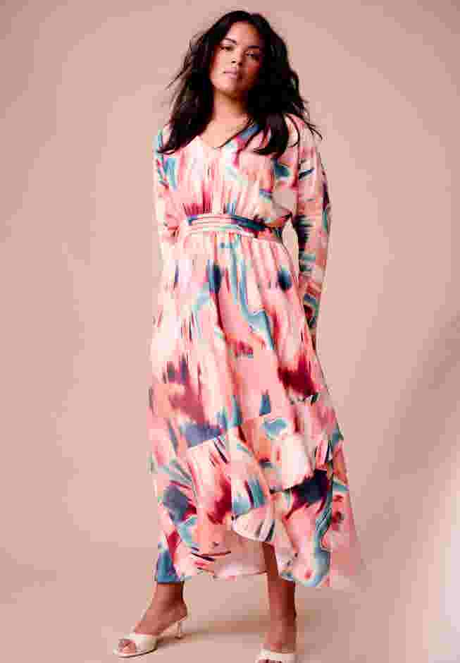 Ruffled Dolman Sleeve Maxi Dress image number 0