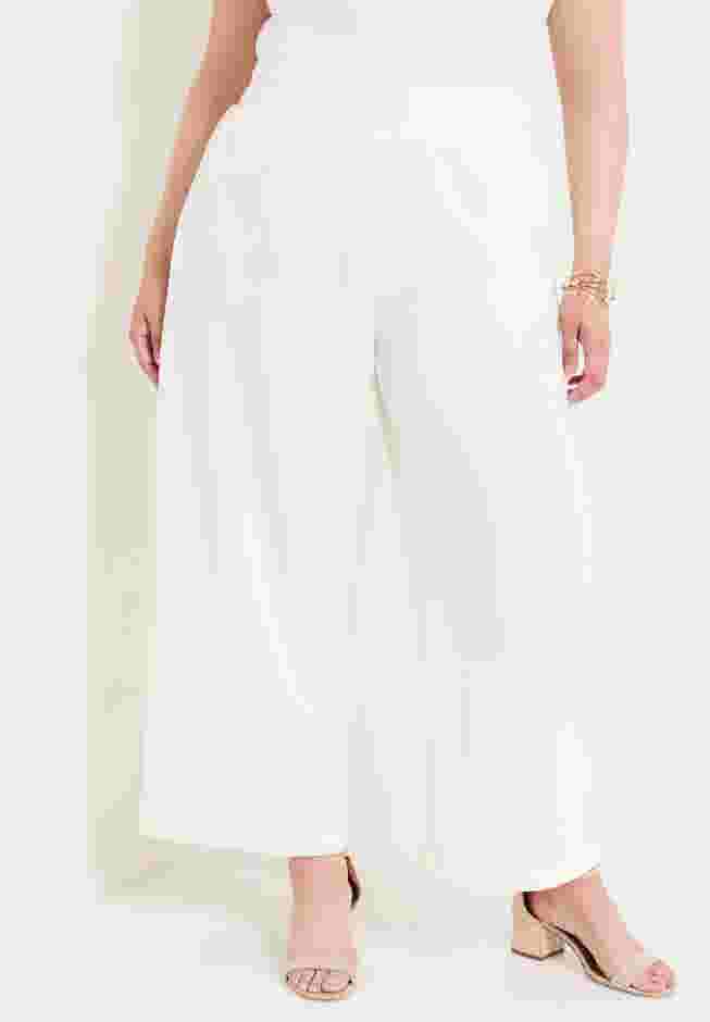 Cropped Wide-Leg Knit Pants image number 1