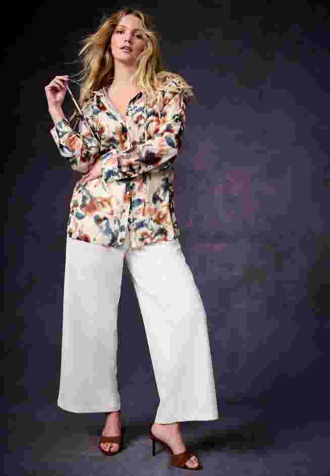 Cropped Wide-Leg Knit Pants image number 0