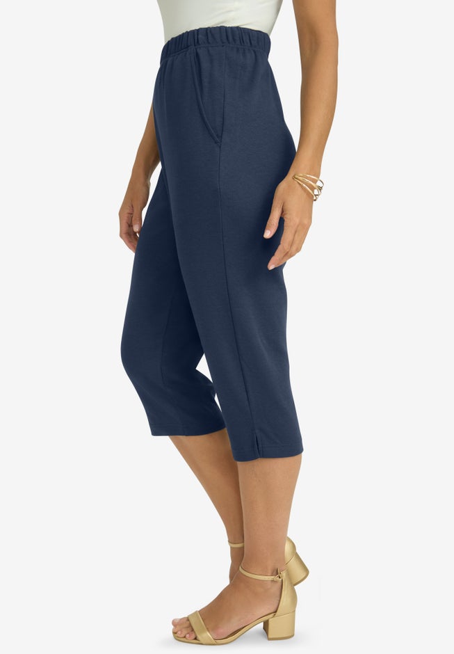 Soft Ease Cotton Knit Capri image number 1