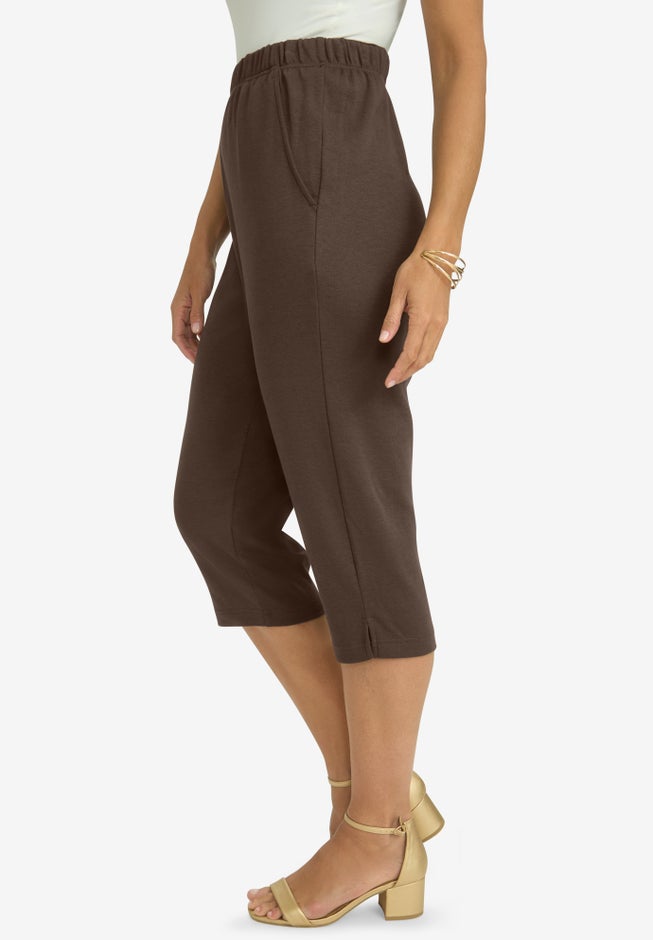 Soft Ease Cotton Knit Capri image number 1