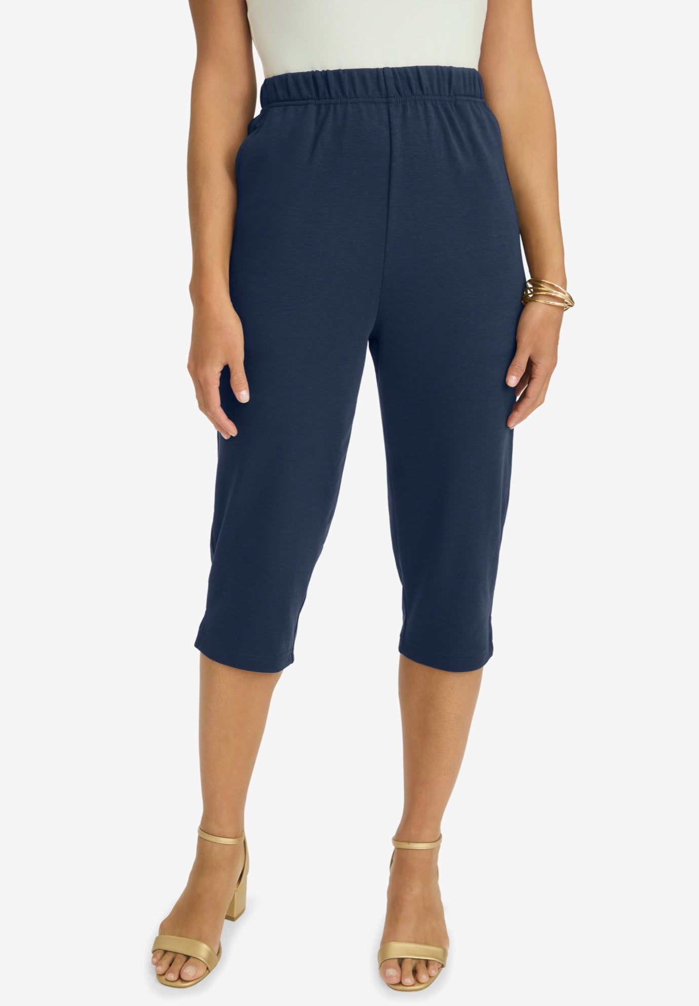 Soft Ease Cotton Knit Capri image number 0