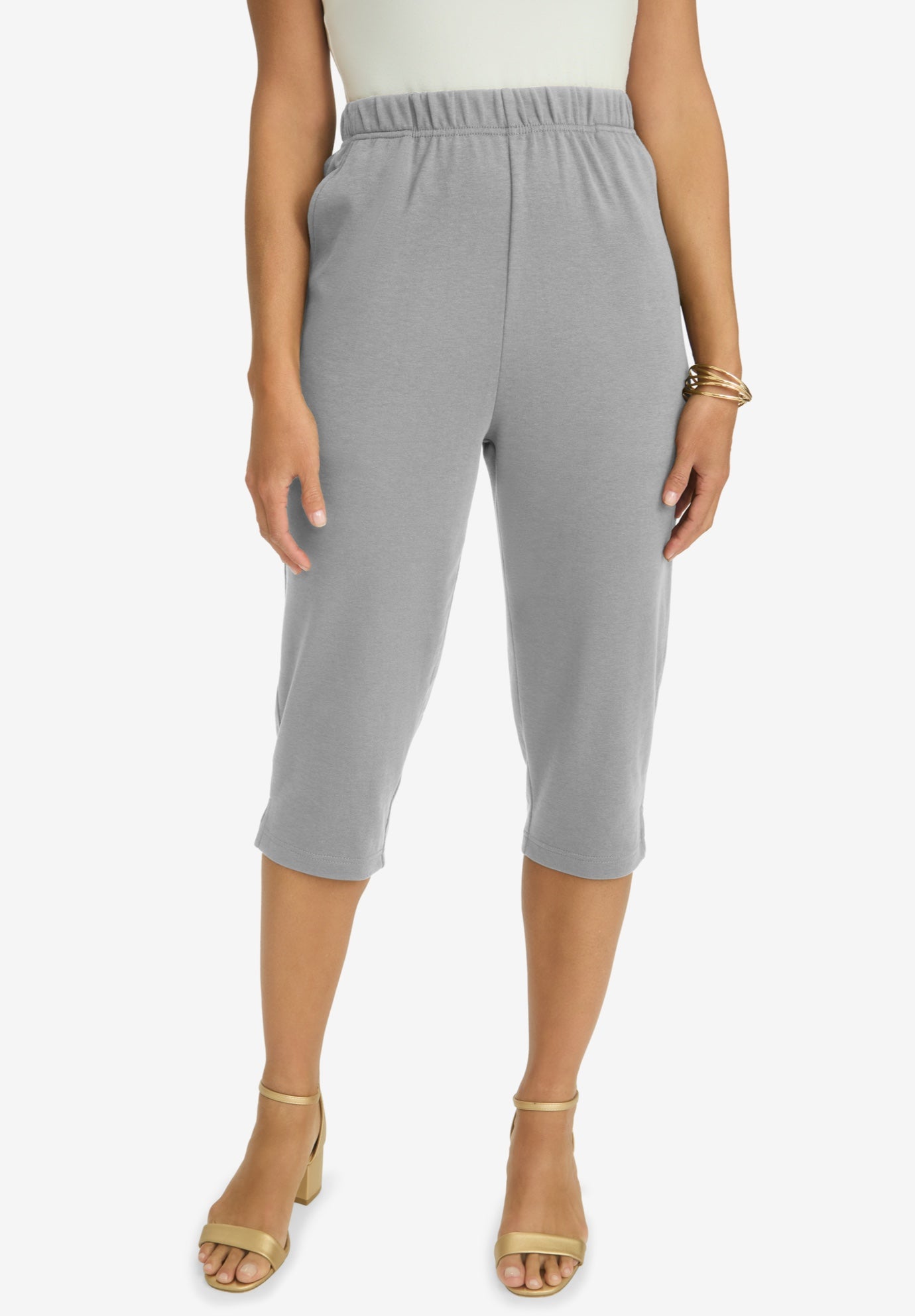 Soft Ease Cotton Knit Capri image number 0