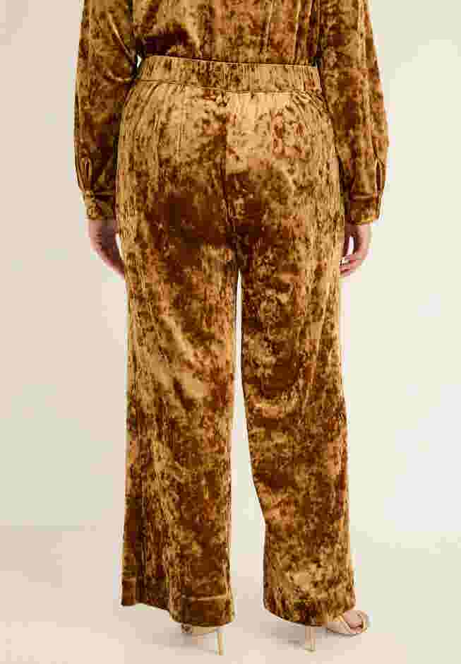 Crushed Velvet Wide-Leg Pant image number 1