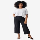 Pull-On Crop Wide Leg Pants image number null