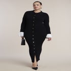 Ruffle Sleeve Sweater Midi Dress image number 0
