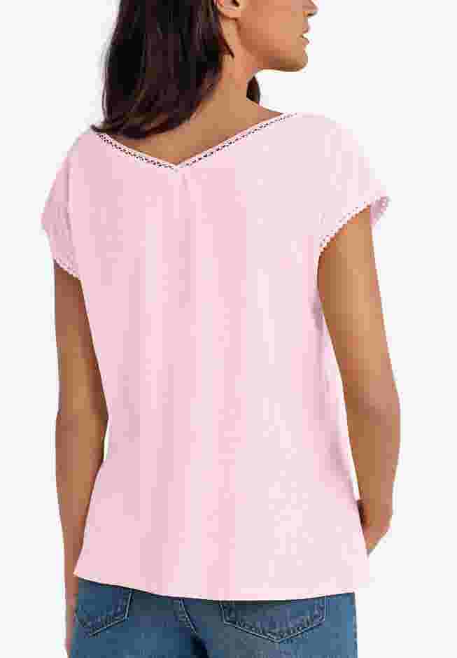 Crochet Trim Tee image number 1