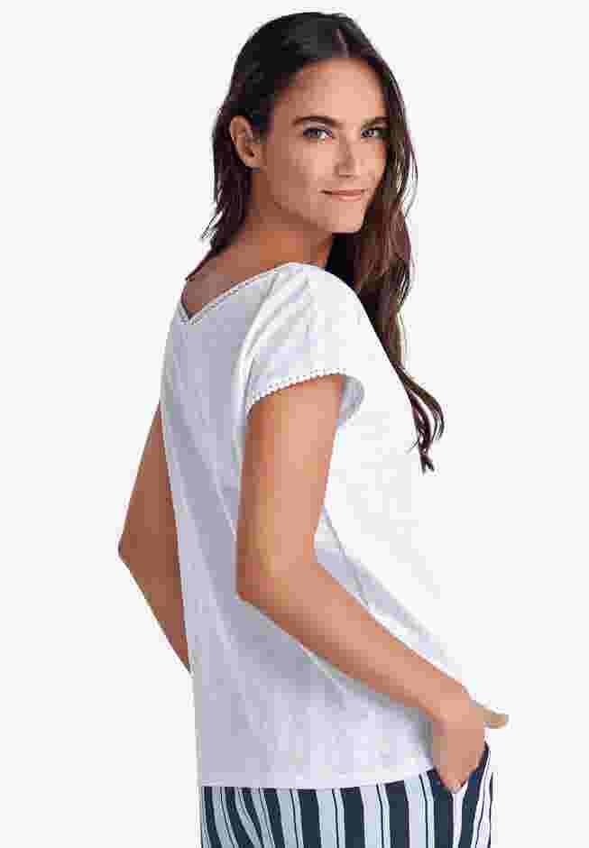 Crochet Trim Tee image number 1