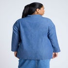 Oversized Chambray Top image number null
