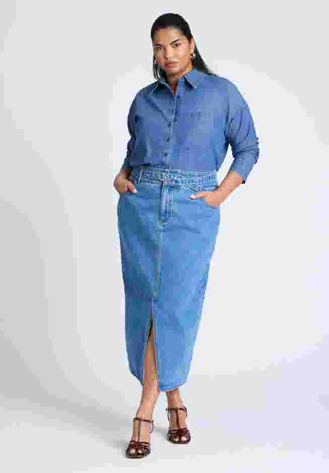 Oversized Chambray Top image number 2