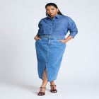 Oversized Chambray Top image number null