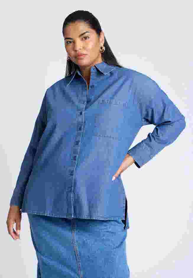 Oversized Chambray Top image number 0