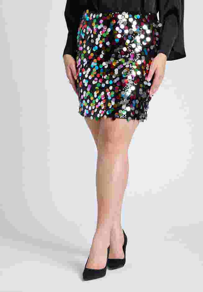 Multicolor Paillette Sequin Skirt image number 1
