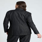 Shiny Pinstripe Blazer image number null