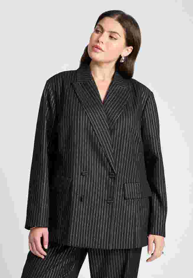 Shiny Pinstripe Blazer image number 0