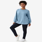 Curved Hem Sweatshirt Tunic With Side Snaps image number null