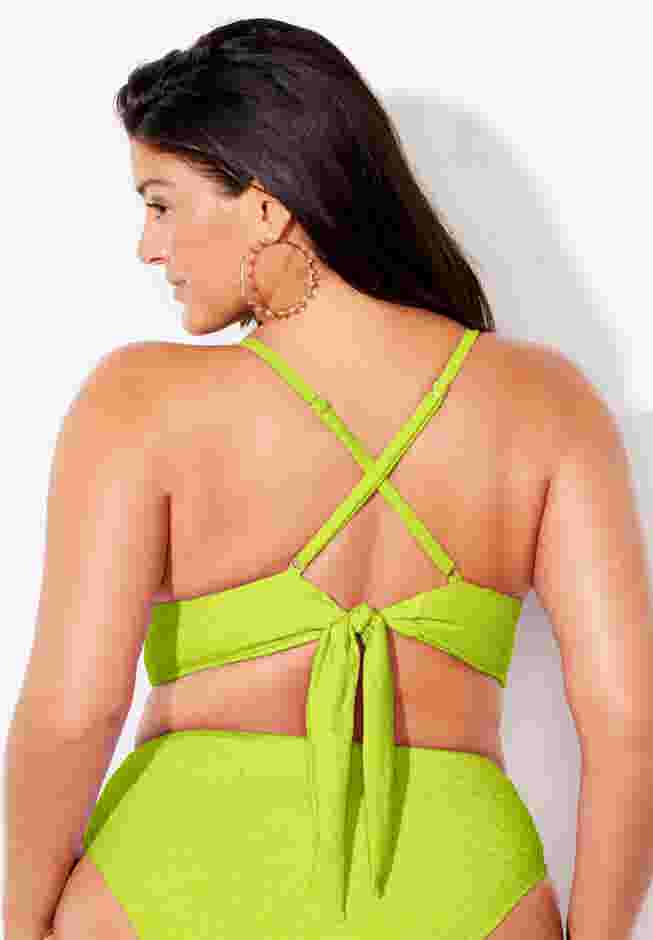 Longline Sparkle Bikini Top image number 1