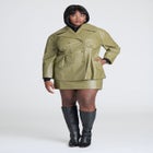 Croc Faux Leather Jacket image number null