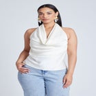 Satin Halter Top image number null