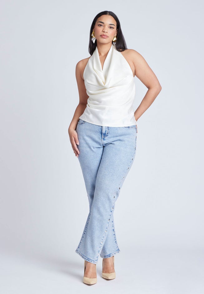 Satin Halter Top image number 3