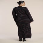 Intarsia Sweater Midi Dress image number 1