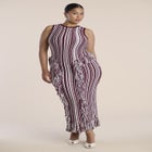 Peplum Fringe-Detail Sweater Maxi Dress image number 0