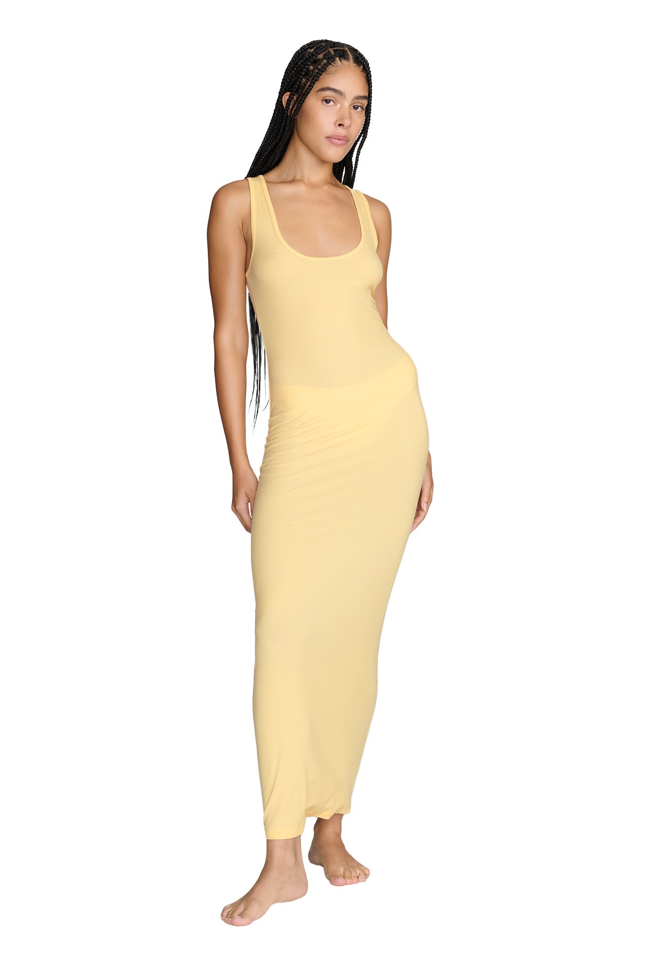 The Midi Dress - Modal Silk Rib image number 1