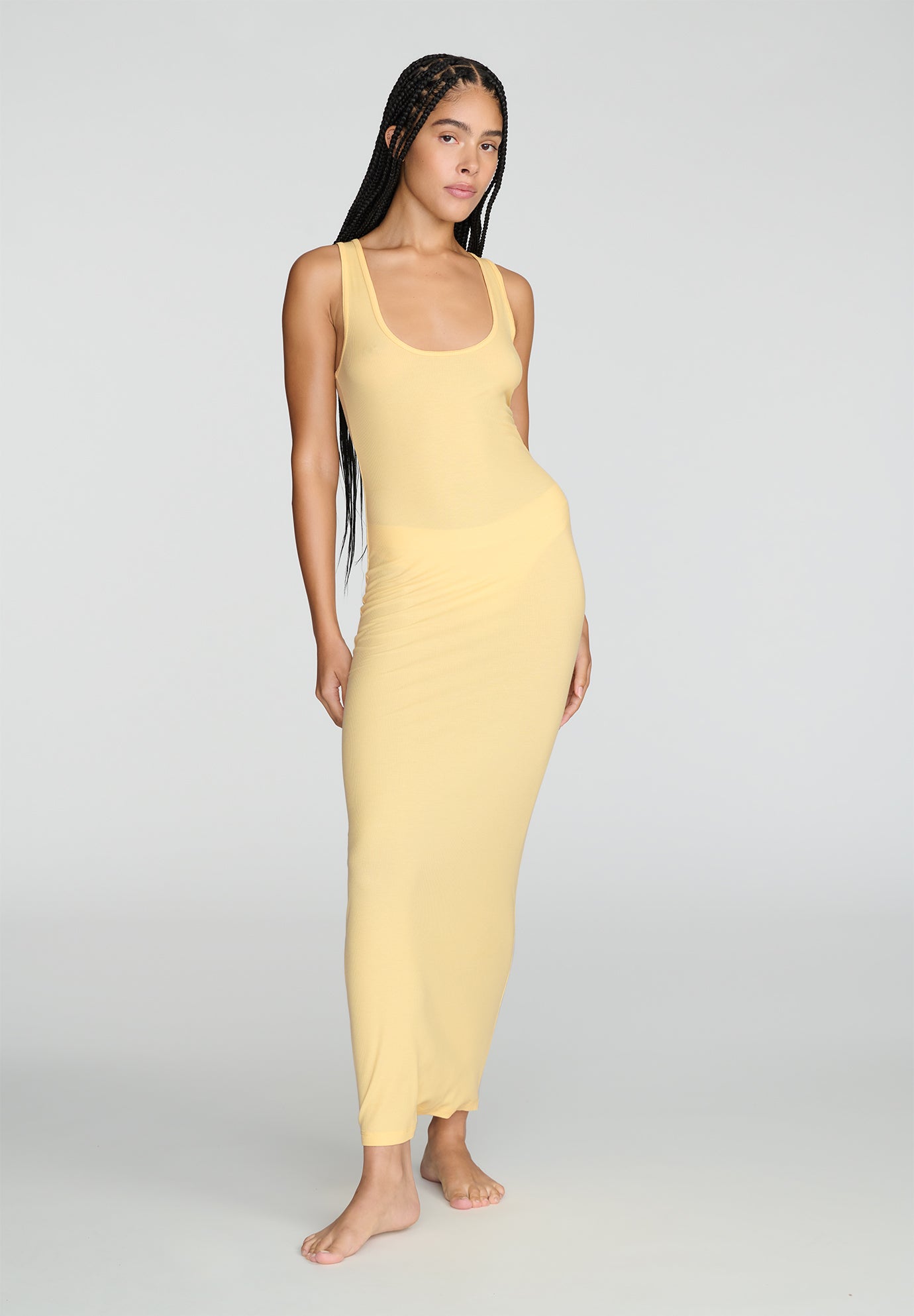 The Midi Dress - Modal Silk Rib image number 0