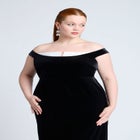 Velvet Off The Shoulder Dress image number null