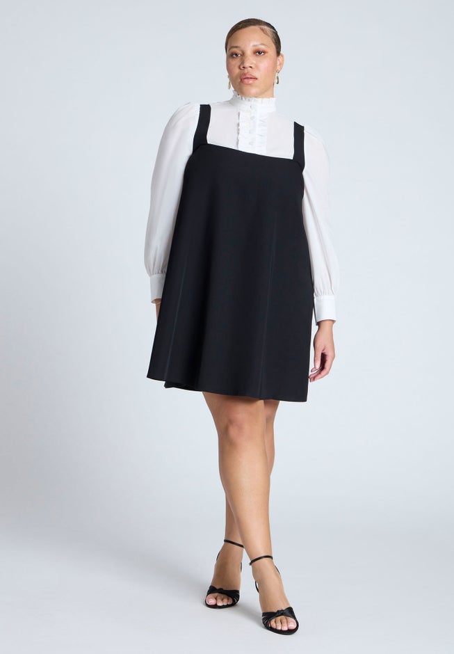 Ruffle Twofer Mini Dress image number null