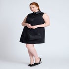 Sleeveless Tuxedo Mini Dress image number null