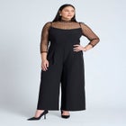 Mesh Turtleneck Jumpsuit image number null
