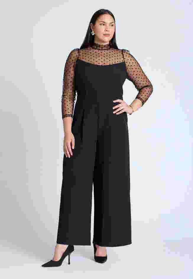 Mesh Turtleneck Jumpsuit image number 1