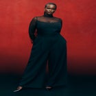 Mesh Turtleneck Jumpsuit image number null