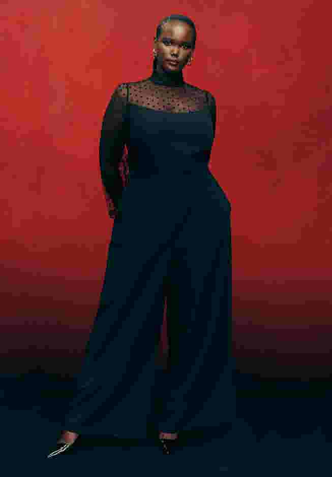 Mesh Turtleneck Jumpsuit image number 0