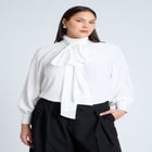 Dramatic Neck-Tie Blouse image number null