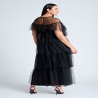 Ruffle Tulle Maxi Dress image number null