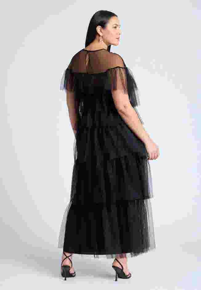 Ruffle Tulle Maxi Dress image number 2