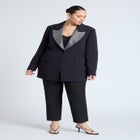 Embellished Lapel Oversized Blazer image number null