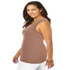 Scoop-Neck Sweater Tank image number null
