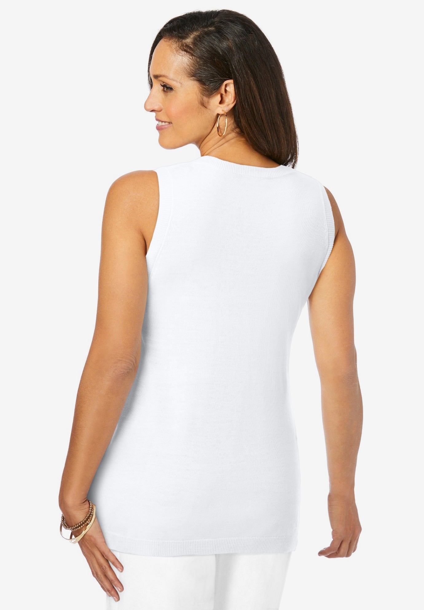 Scoop-Neck Sweater Tank image number 1