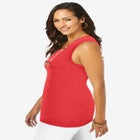 Scoop-Neck Sweater Tank image number 2