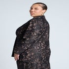 Contrast Lining Lace Blazer image number null